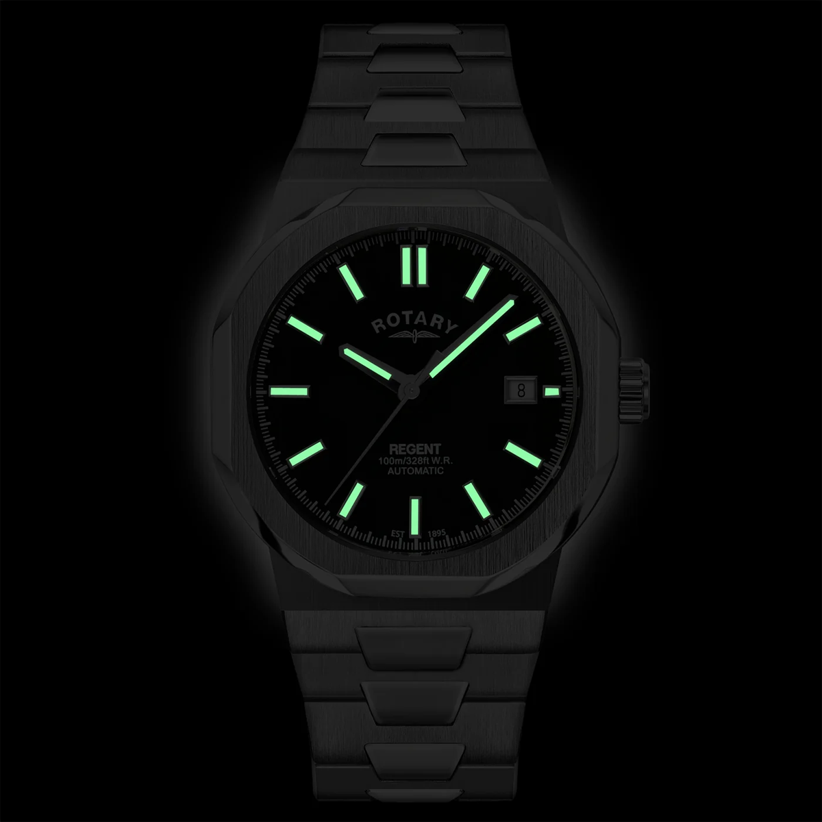 Rotary Regent Automatic, Green Dial with Stainless Steel Bracelet - GB05410/24