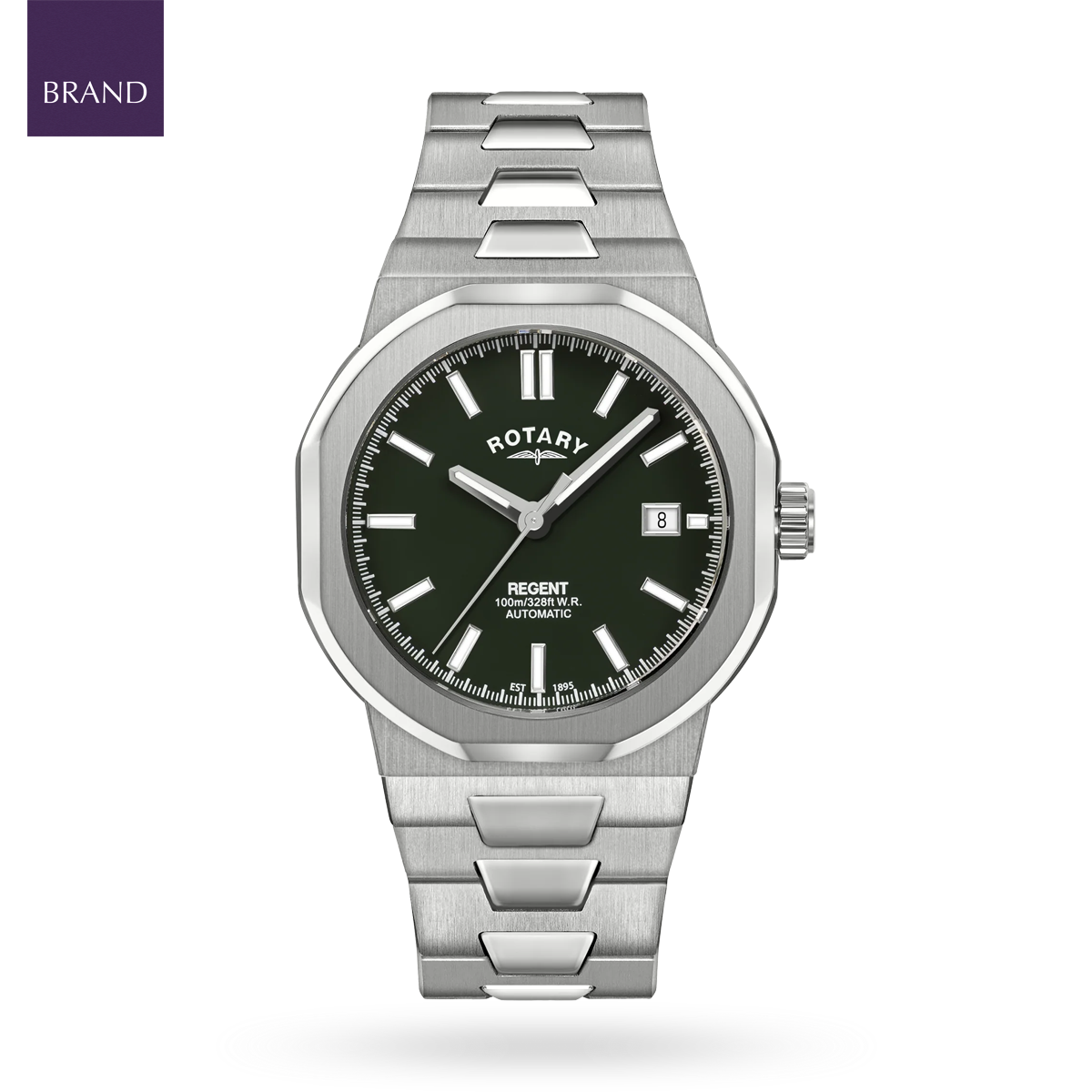 Rotary Regent Automatic, Green Dial with Stainless Steel Bracelet - GB05410/24