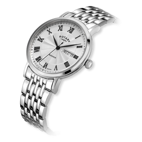 Rotary Windsor Watch, White Dial with Stainless Steel Bracelet - GB05420/01