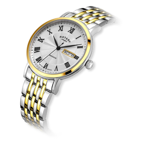 Rotary Heritage 2-Tone, White Dial with Stainless Steel Bracelet - GB05421/01