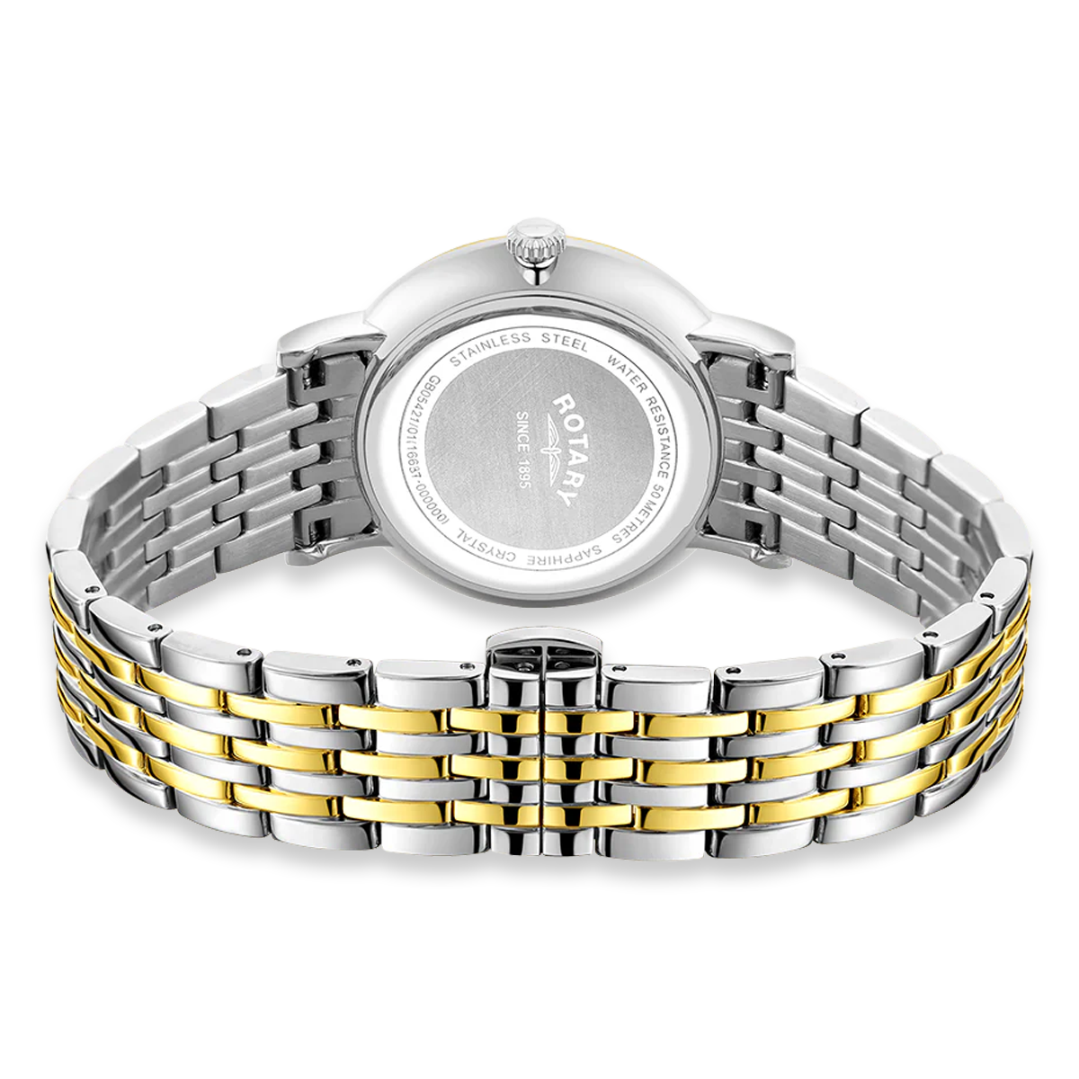 Rotary Heritage 2-Tone, White Dial with Stainless Steel Bracelet - GB05421/01