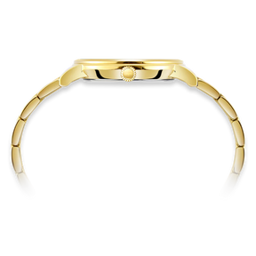 Rotary Heritage Watch, White Dial with Gold Plated Bracelet - GB05423/02