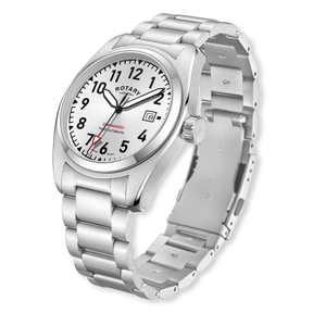 Rotary Sport Pilot Automatic, Silver Dial with Stainless Steel Bracelet - GB05470/22