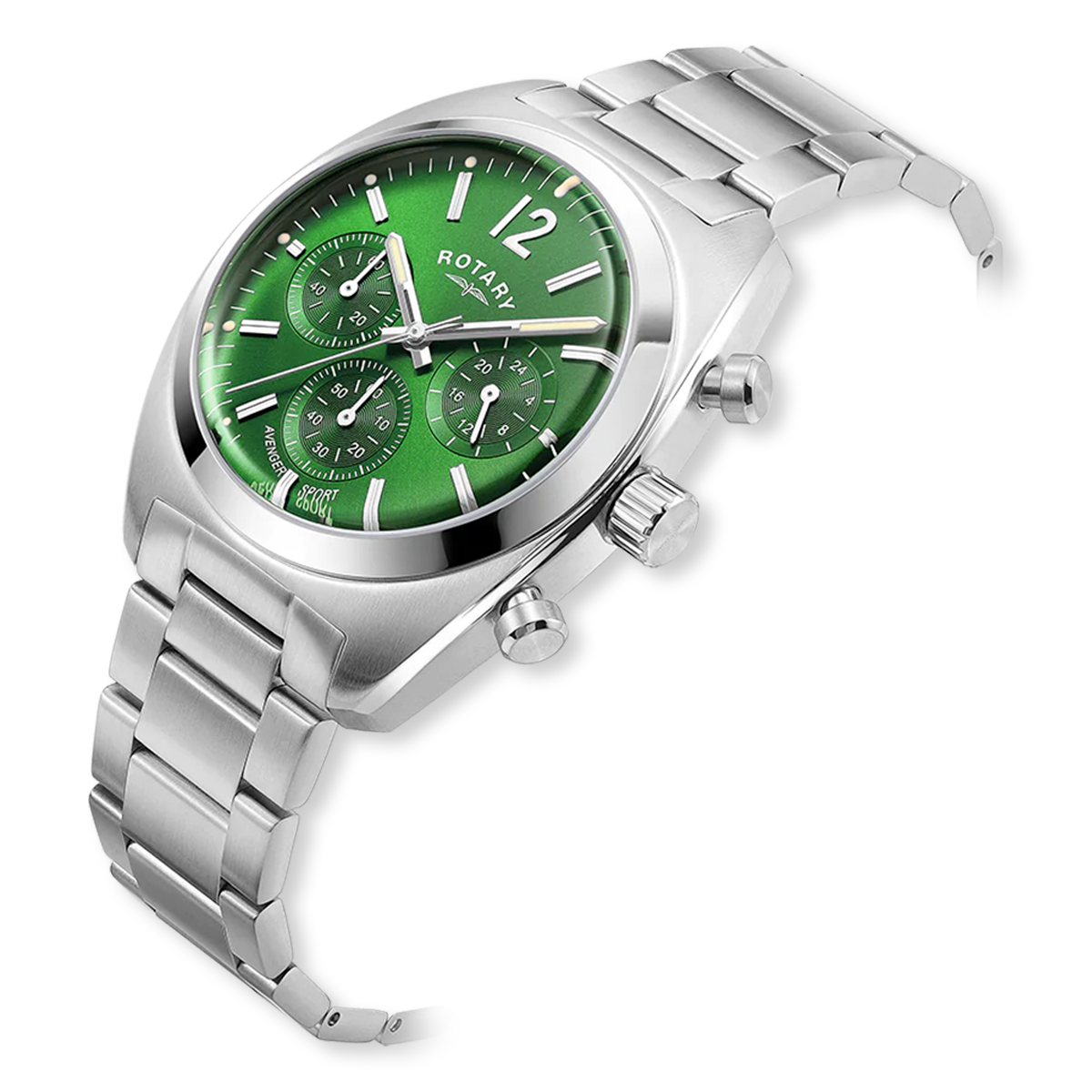 Avenger Sport Chronograph Green Dial with Stainless Steel Bracelet
