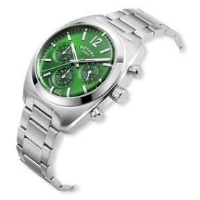 Rotary Avenger Sport Chronograph, Green Dial with Stainless Steel Bracelet - GB05485/24