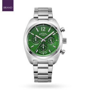 Rotary Avenger Sport Chronograph, Green Dial with Stainless Steel Bracelet - GB05485/24