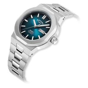 Rotary Regent Sport, Teal Dial with Brushed Stainless Steel Bracelet - GB05490/73 