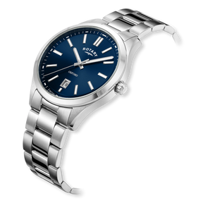 Rotary Oxford Watch, Blue Dial with Stainless Steel Bracelet - GB05520/05