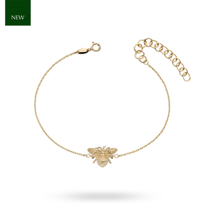 9ct Yellow Gold Bee Bracelet