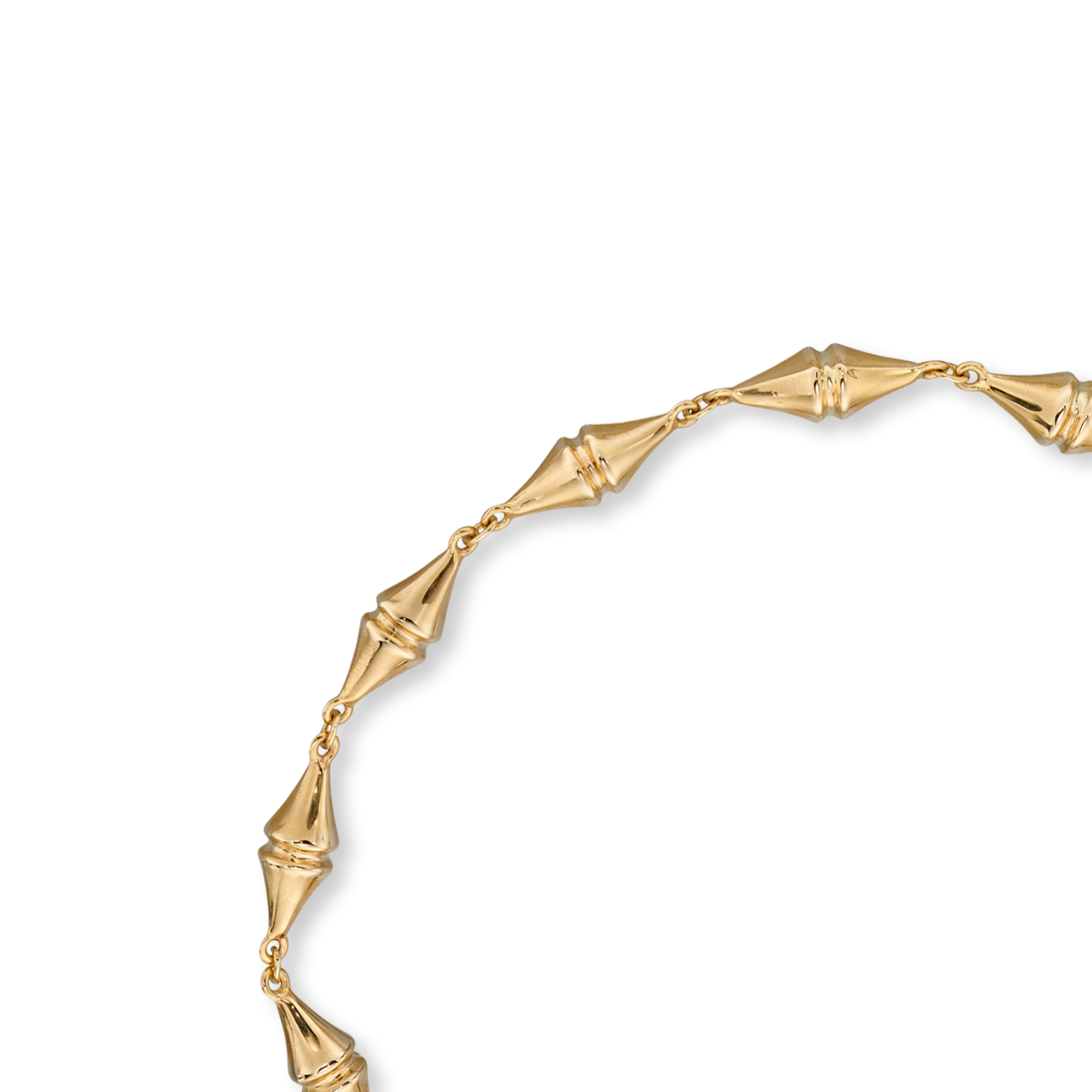 9ct Yellow Gold Kite Shaped Link Bracelet