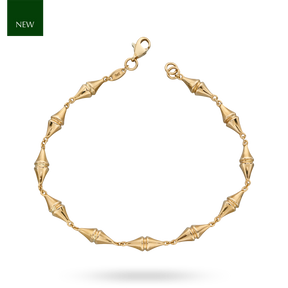 9ct Yellow Gold Kite Shaped Link Bracelet