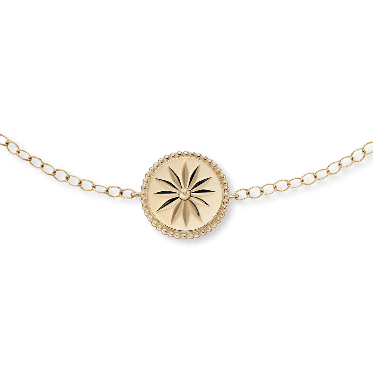 9ct Yellow Gold Wellness Symbol Bracelet