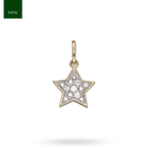 9ct Yellow Gold Diamond Set Star Pendant