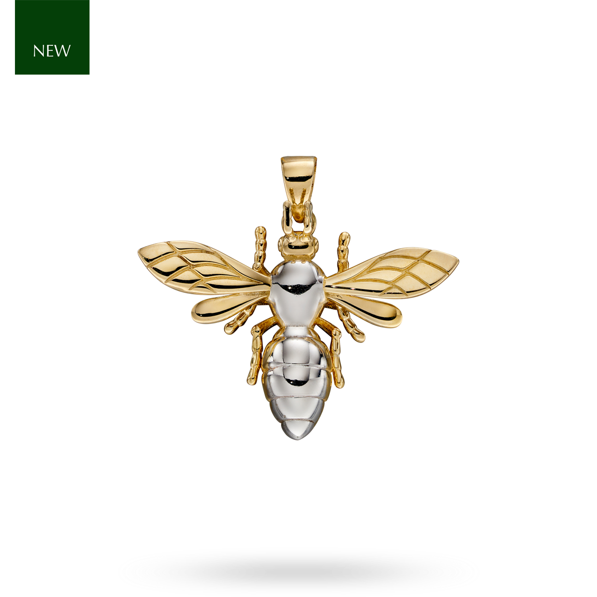 9ct Yellow & White Gold Bee Pendant