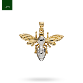 9ct Yellow & White Gold Bee Pendant