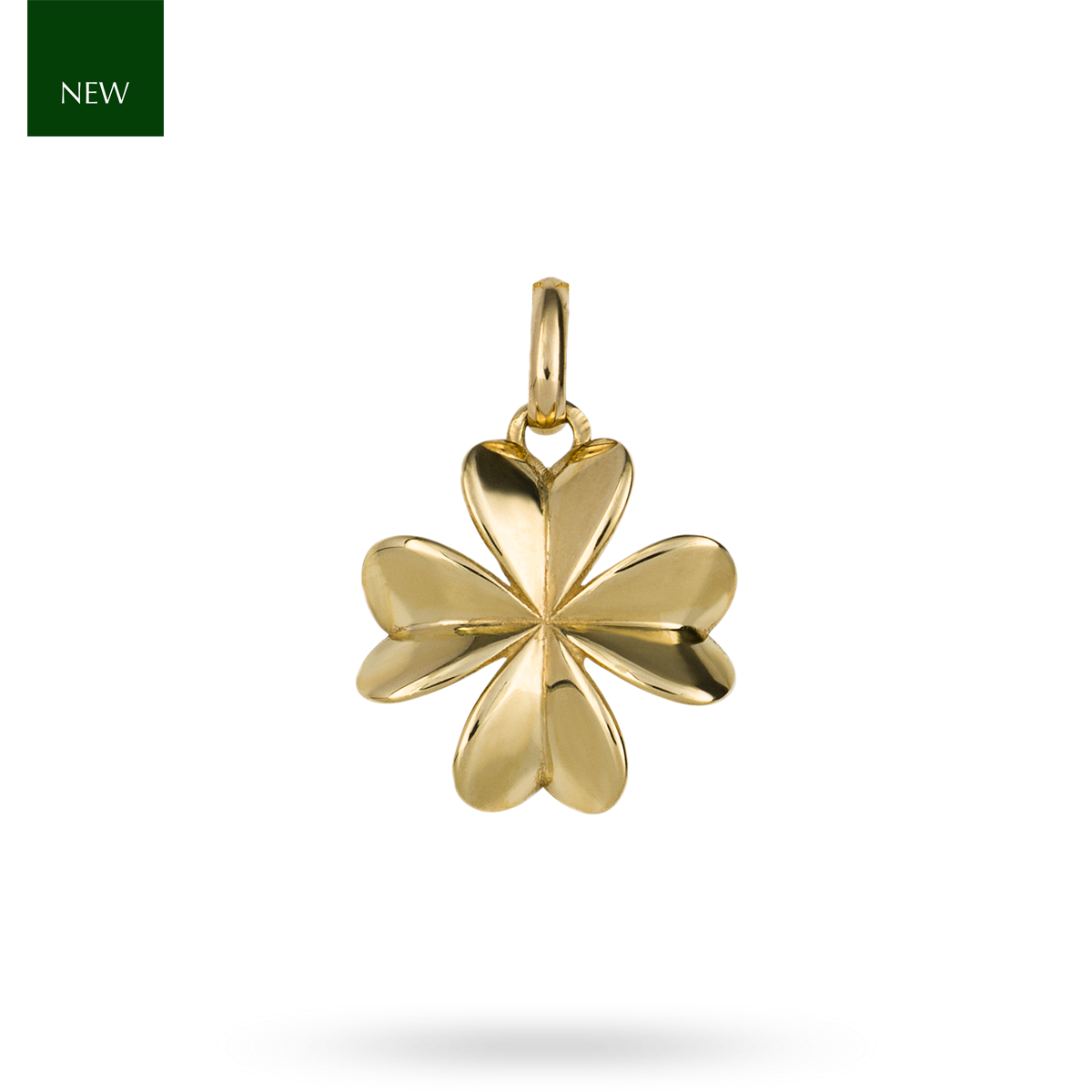 9ct Yellow Gold Four Leaf Clover Pendant