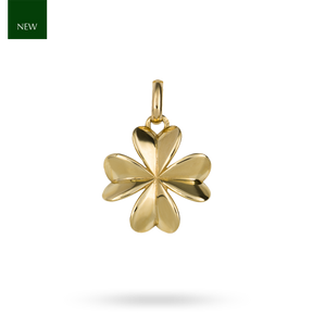 9ct Yellow Gold Four Leaf Clover Pendant