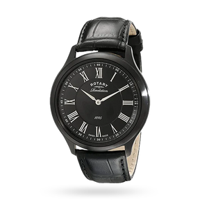 Rotary Revelation, Reversible Black Dial with Black Leather Strap - GS02968/10/19