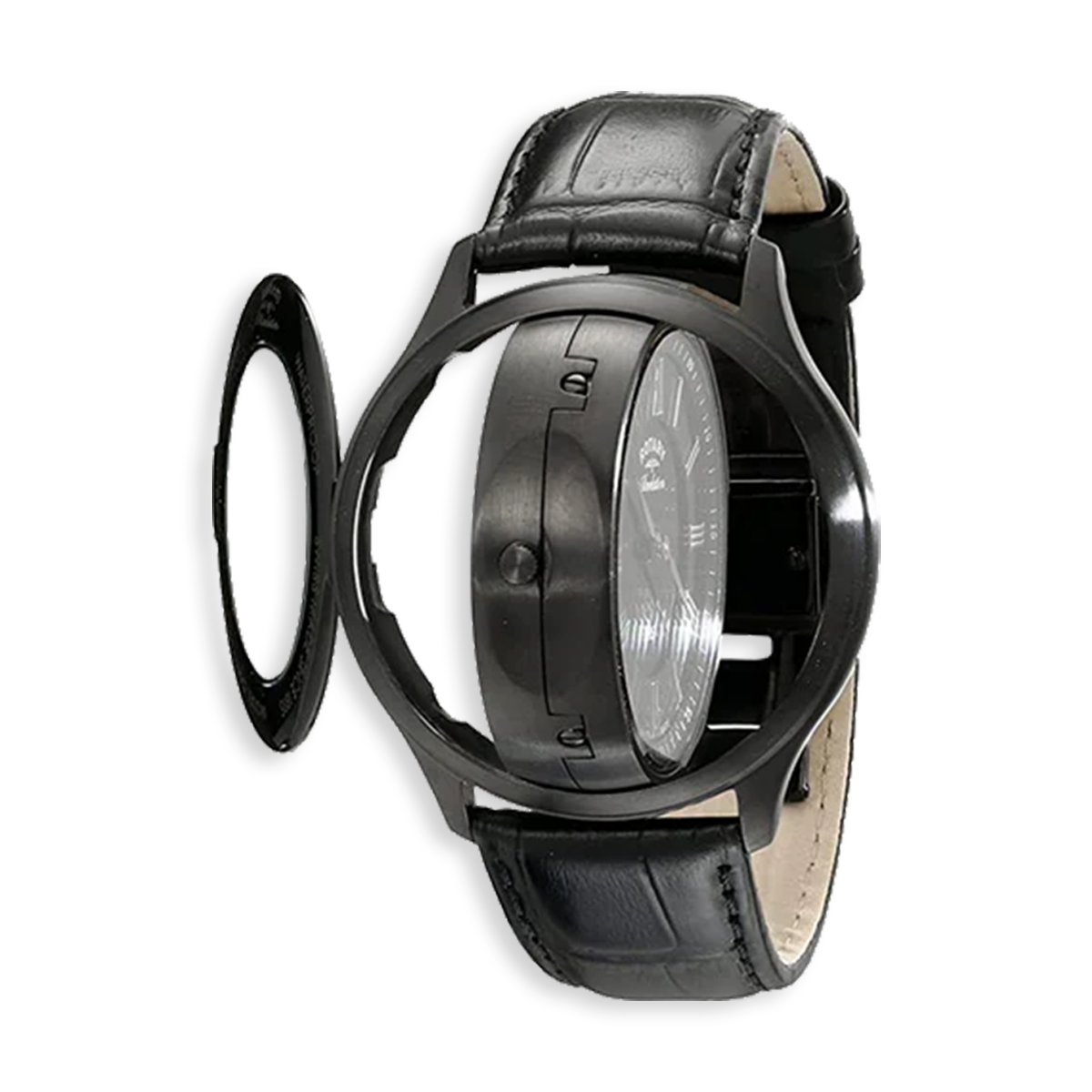 Rotary Revelation, Reversible Black Dial with Black Leather Strap - GS02968/10/19