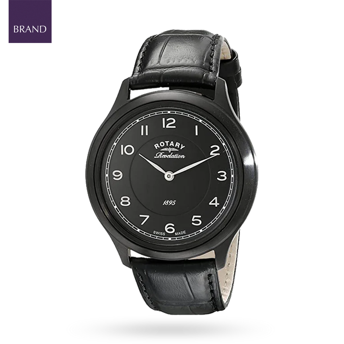 Rotary Revelation, Reversible Black Dial with Black Leather Strap - GS02968/10/19