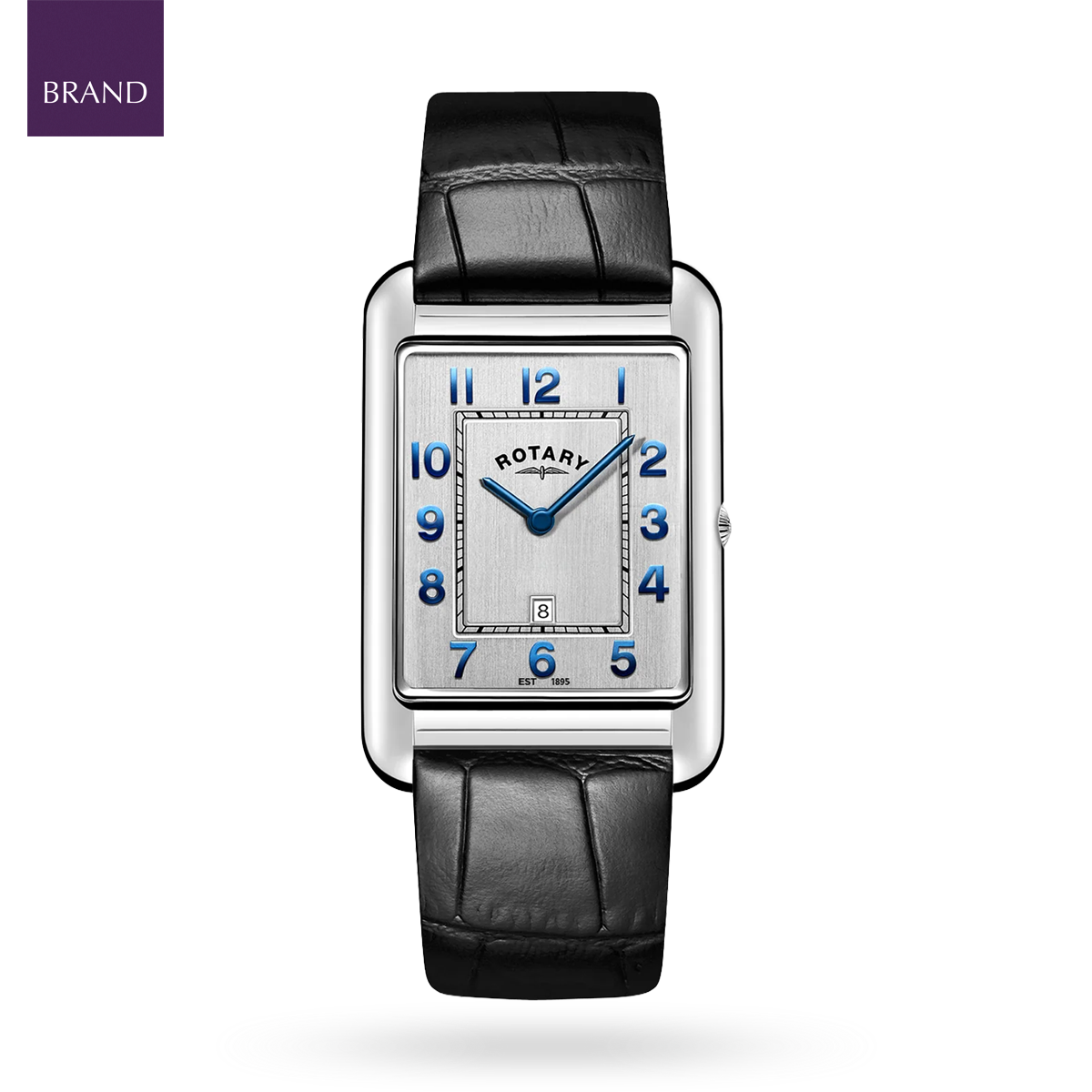 Rotary Heritage Astoria, Silver Dial with Black Leather Strap GS05280/70