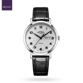 Rotary Heritage Watch, White Dial with Black Leather Strap - GS05420/22