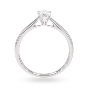 Platinum Pear Cut Diamond Solitaire 0.72ct Ring