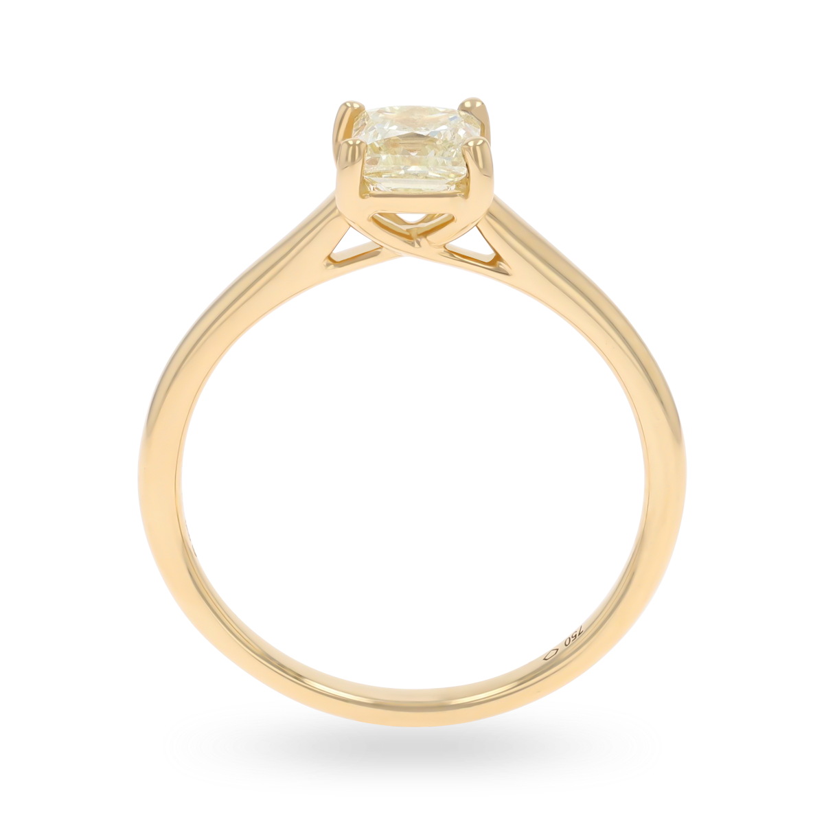 18ct Yellow Gold Princess Cut Diamond Solitaire 1.04ct Ring