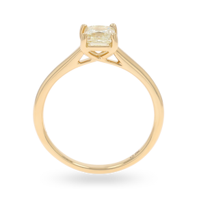 18ct Yellow Gold Princess Cut Diamond Solitaire 1.04ct Ring