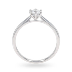 Platinum Round Brilliant Cut Diamond Solitaire 0.57ct Ring