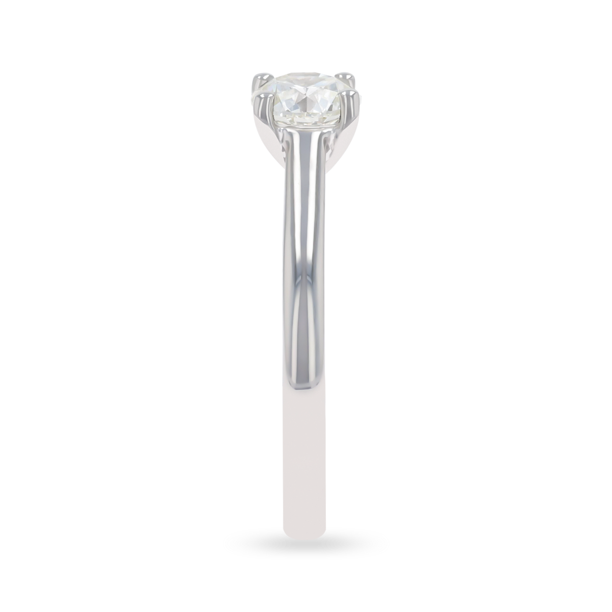 Platinum Round Brilliant Cut Diamond Solitaire 1.00ct Ring