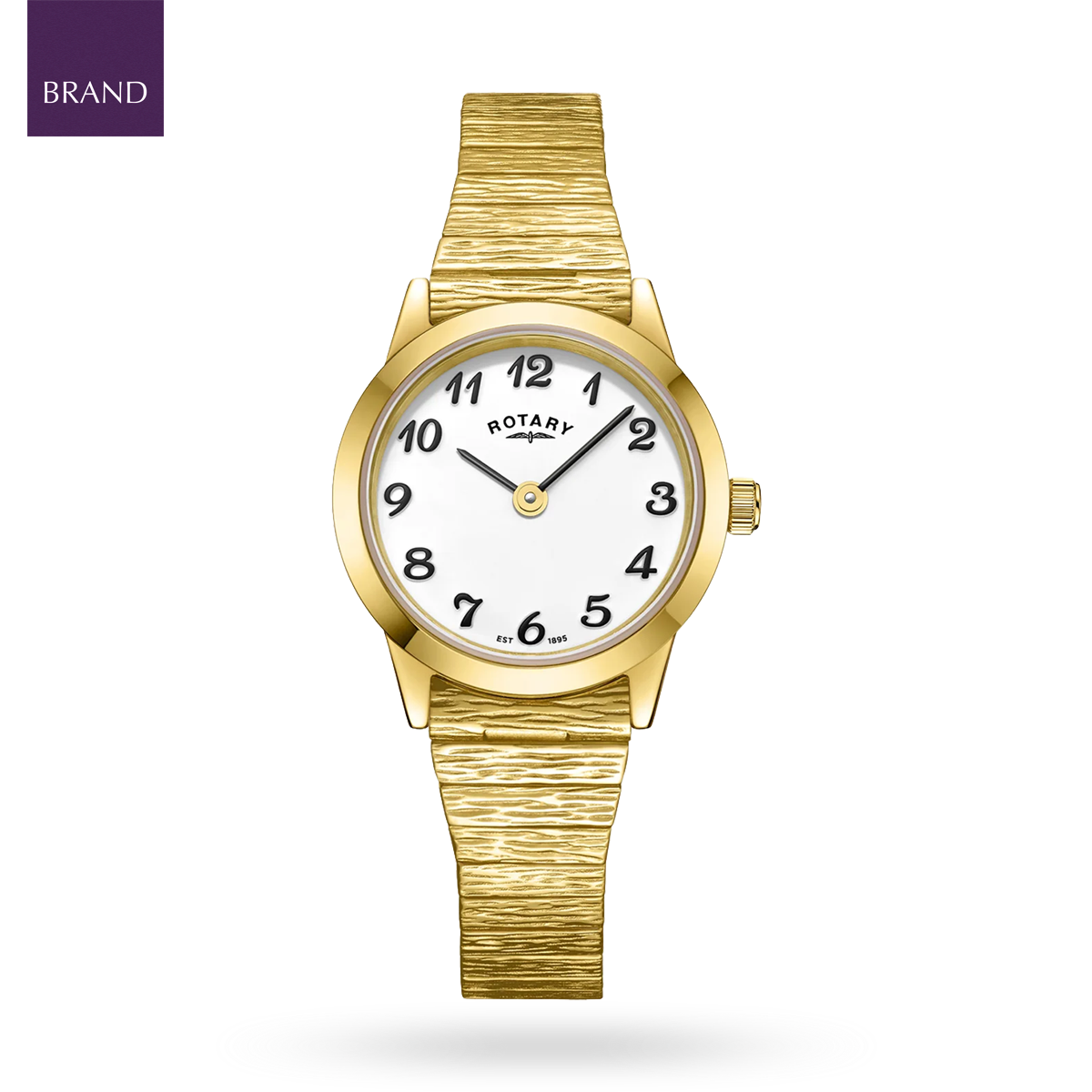 Rotary Heritage Altera, Round White Dial with Textured Gold Plated Bracelet LB00762/01