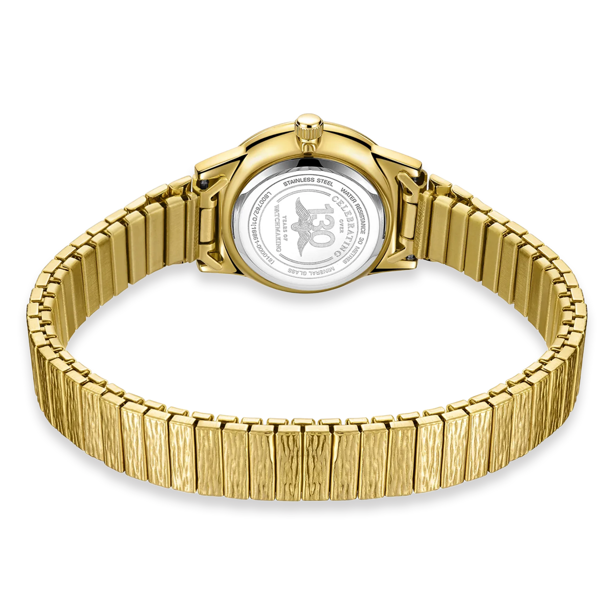 Rotary Heritage Altera, Round White Dial with Textured Gold Plated Bracelet LB00762/01