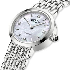 Rotary Heritage Diamond Set, Mother of Pearl Dial with Stainless Steel Bracelet - LB00899/07/D