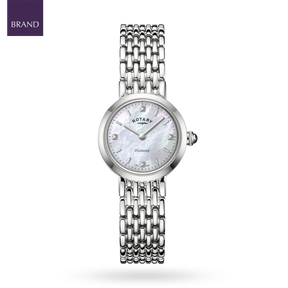Rotary Heritage Diamond Set, Mother of Pearl Dial with Stainless Steel Bracelet - LB00899/07/D