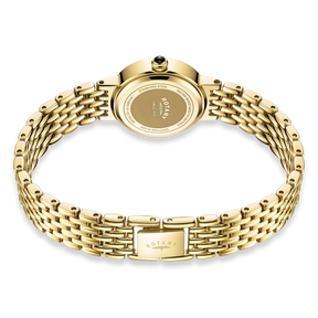Rotary Heritage Diamond Set, Mother of Pearl Dial with Gold Plated Bracelet - LB00900/41/D