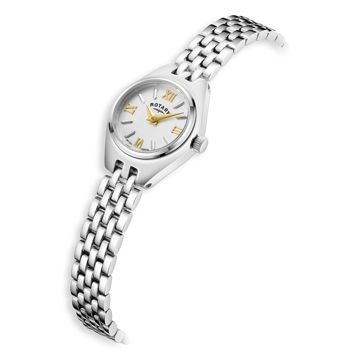 Rotary Traditional Cocktail, White Dial with Stainless Steel Bracelet - LB05125/70