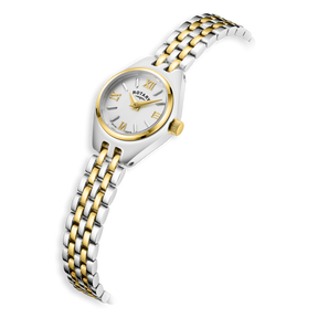 Rotary Traditional Cocktail, White Dial with Two Tone Stainless Steel Bracelet - LB05126/70