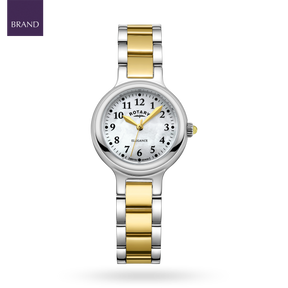Rotary Elegance 2-Tone, Mother of Pearl Dial with Stainless Steel Bracelet - LB05136/41