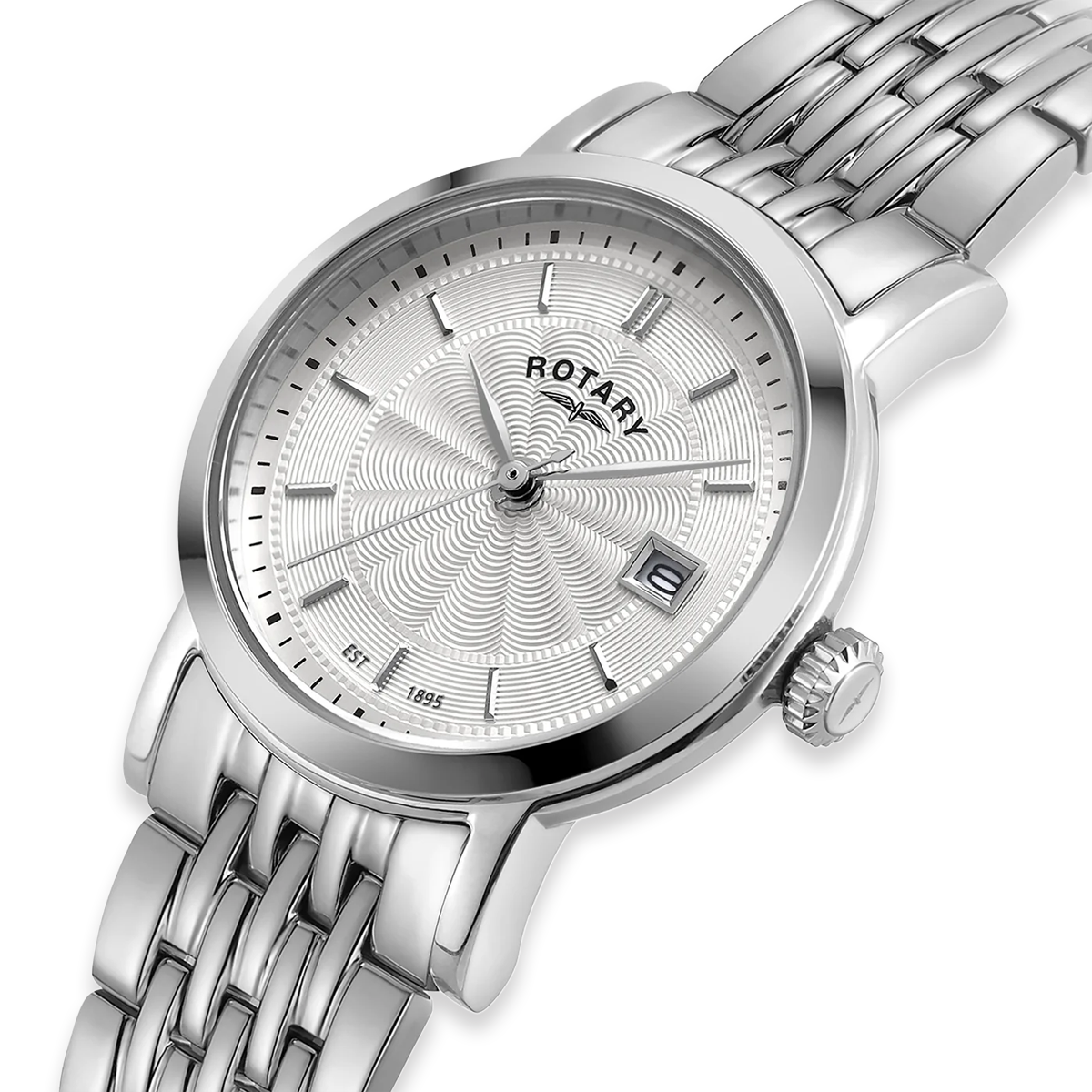 Rotary Heritage Ladies, White Dial with Stainless Steel Bracelet LB05420/02