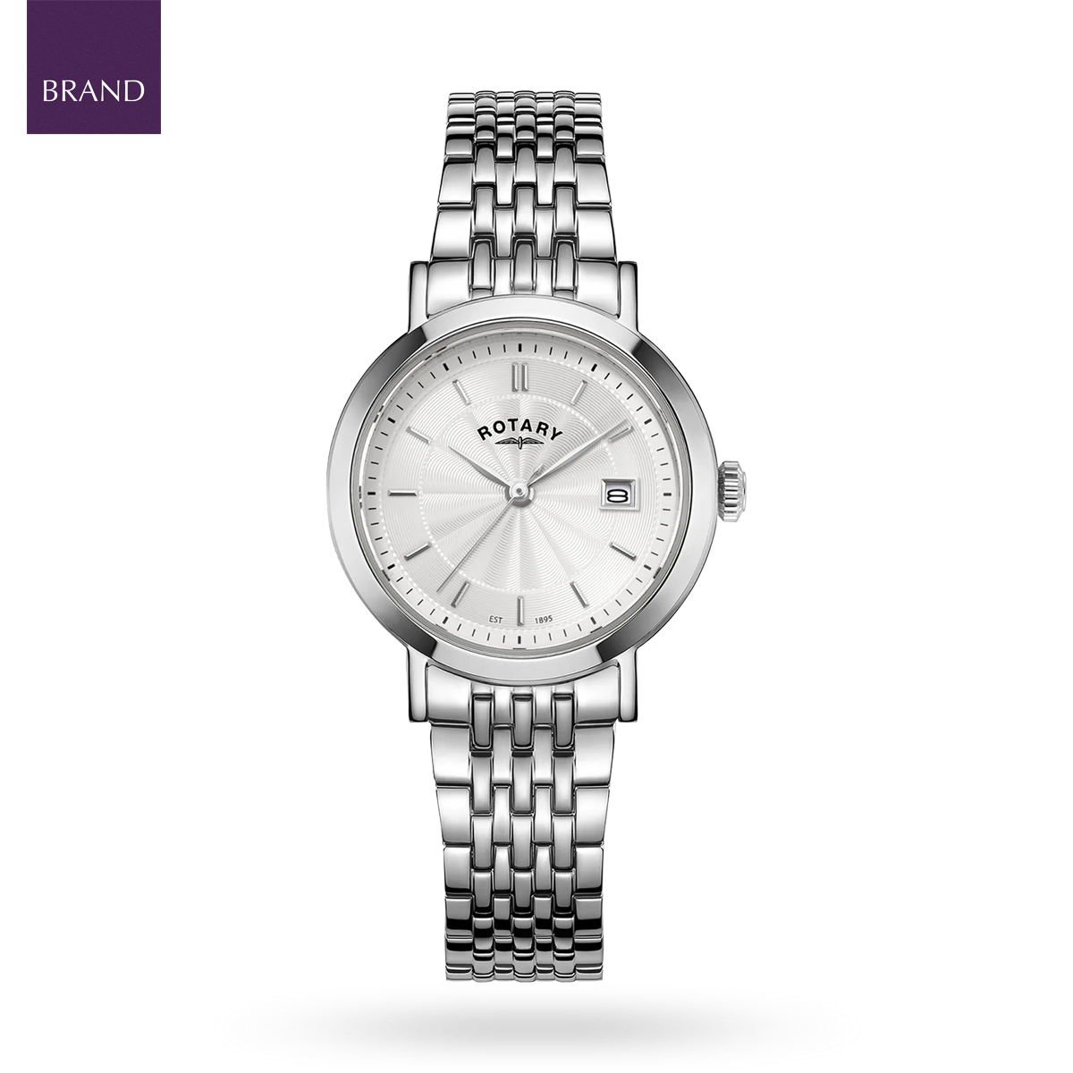 Rotary Heritage Ladies, White Dial with Stainless Steel Bracelet LB05420/02