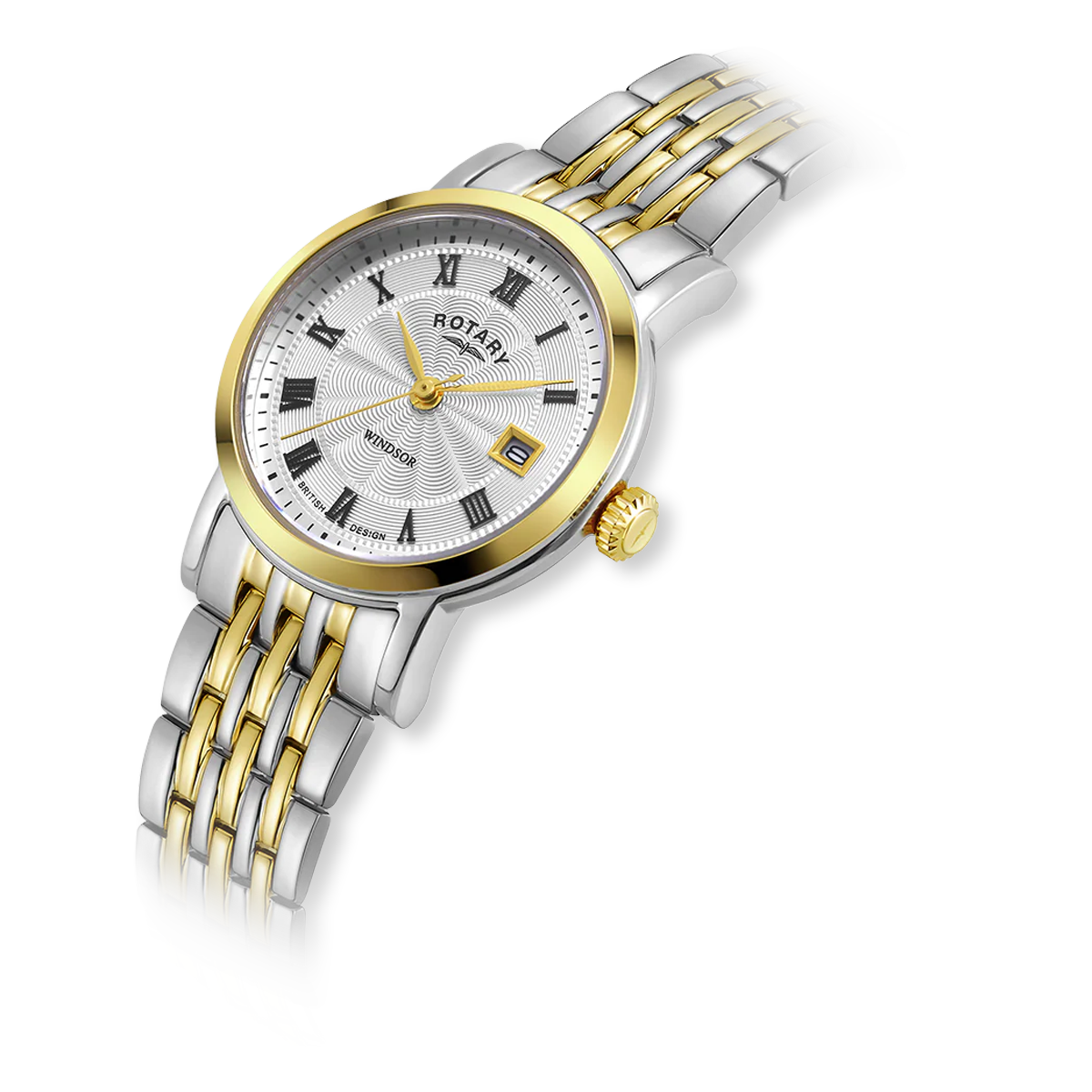 Rotary Heritage 2-Tone, Silver Dial with Stainless Steel Bracelet - LB05421/01