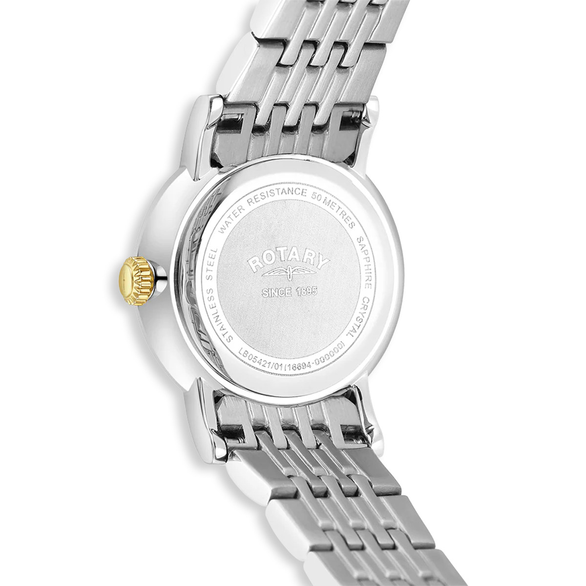 Rotary Heritage 2-Tone, Silver Dial with Stainless Steel Bracelet - LB05421/01