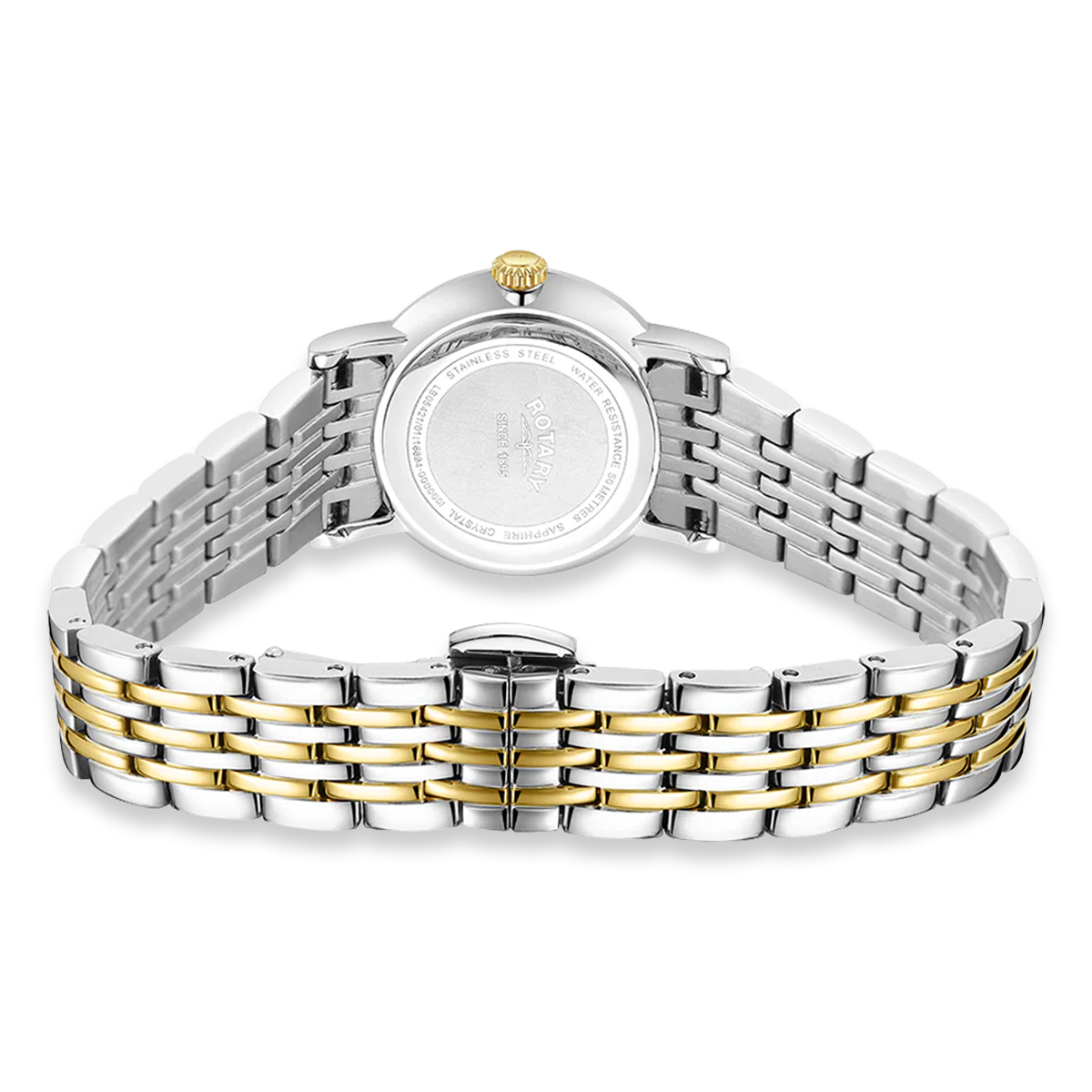 Rotary Heritage 2-Tone, Silver Dial with Stainless Steel Bracelet - LB05421/01