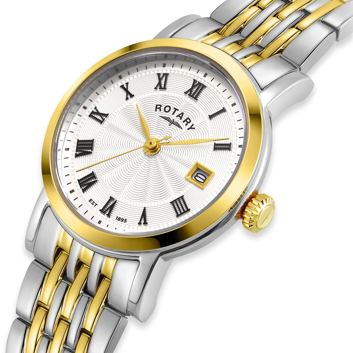 Rotary Heritage Ladies 2-Tone, Silver Dial with Stainless Steel Bracelet - LB05421/01