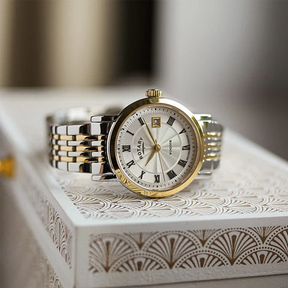 Rotary Heritage 2-Tone, Silver Dial with Stainless Steel Bracelet - LB05421/01