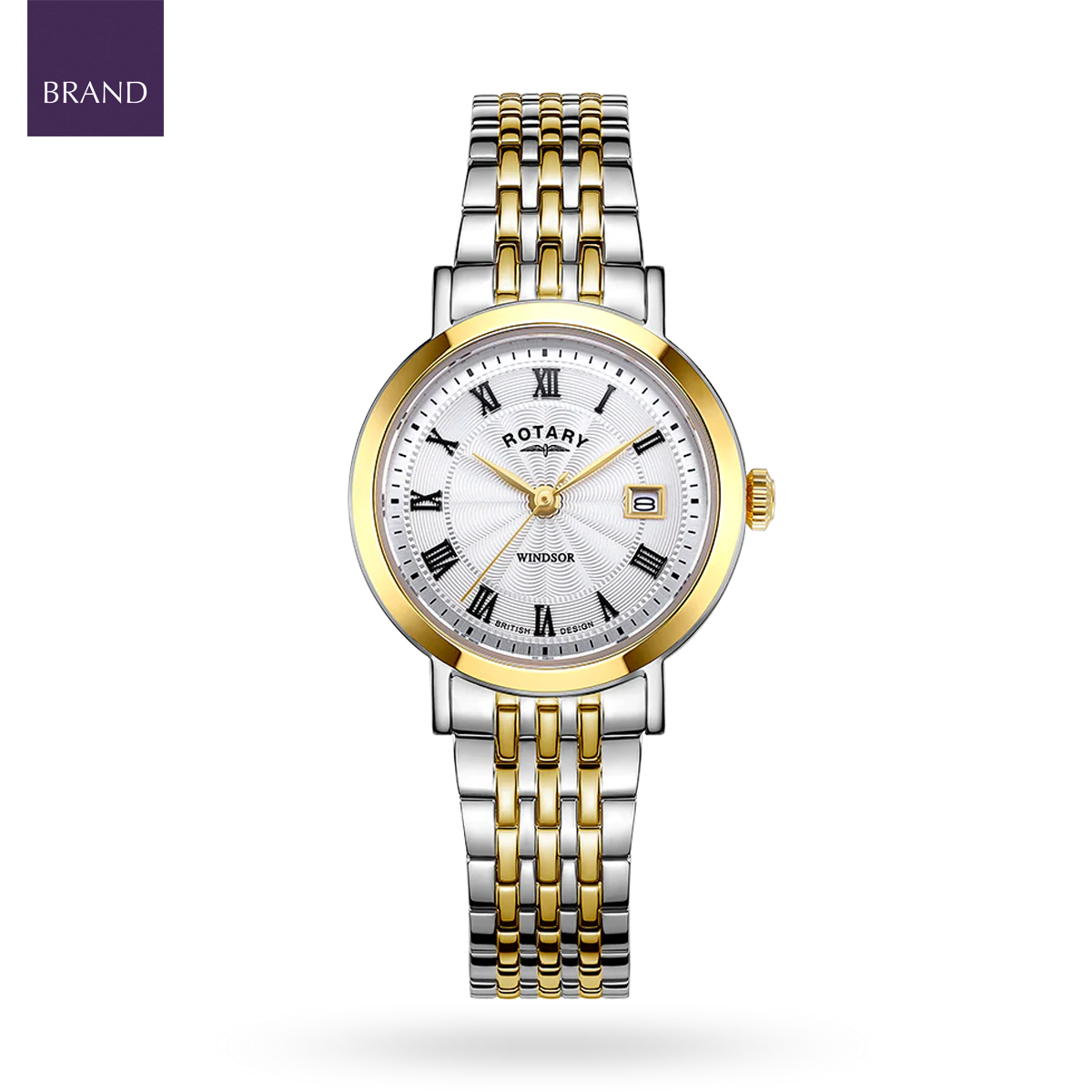Rotary Heritage 2-Tone, Silver Dial with Stainless Steel Bracelet - LB05421/01