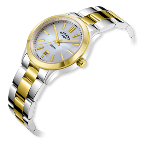 Rotary Oxford 2-Tone, Mother of Pearl Dial with Stainless Steel Bracelet - LB05521/41