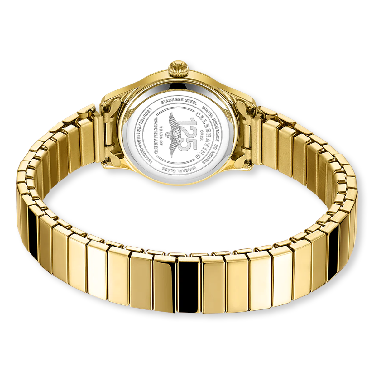 Rotary Expander Watch, Round Silver Dial with Gold Plated Bracelet - LB05762/22