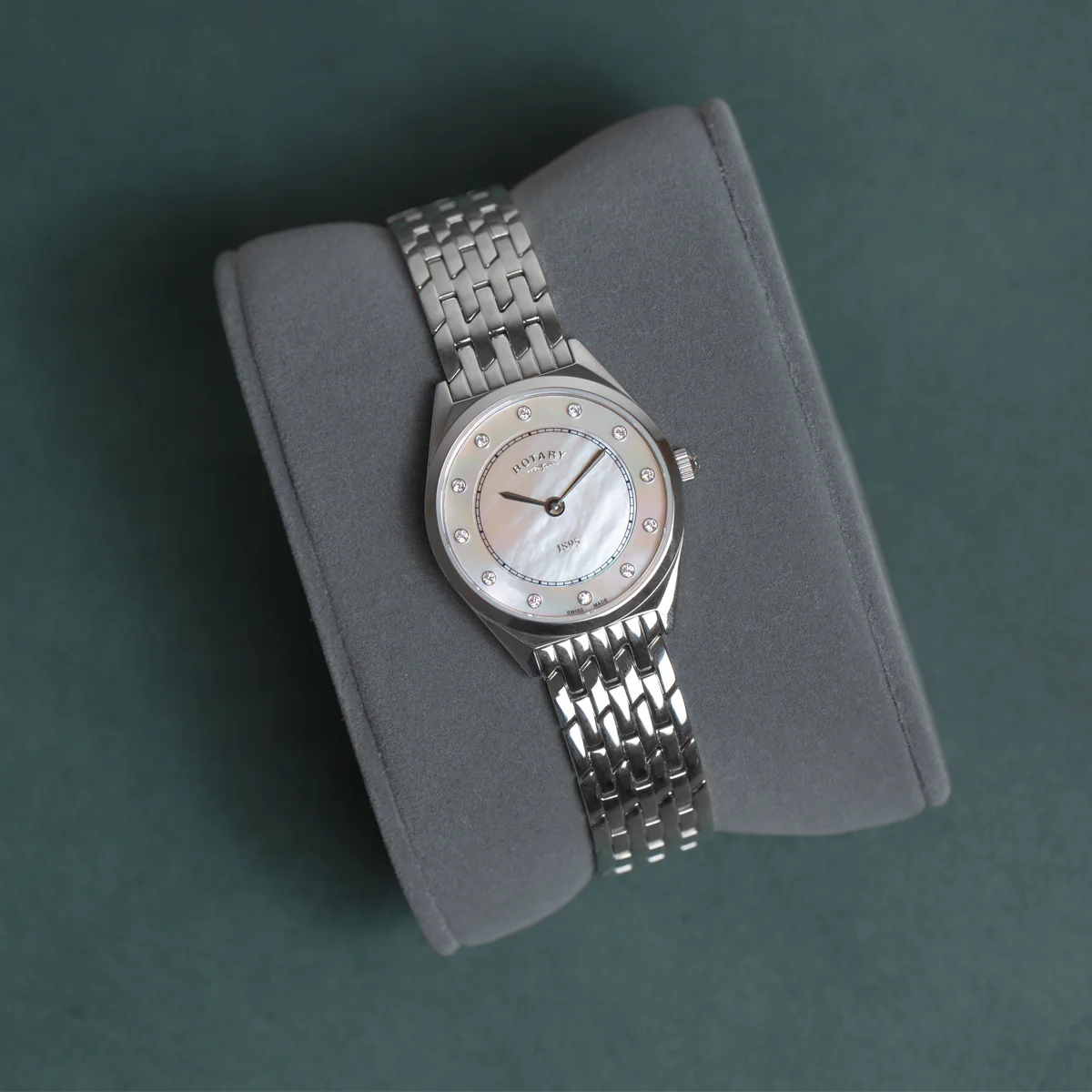 Rotary Ultra Slim, Pink Mother of Pearl Dial with Stainless Steel Bracelet - LB08000/02